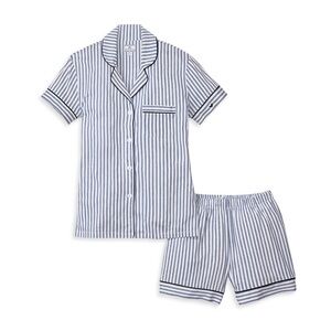 Petite Plume French Ticking Pima Pajama Shorts Set *NWT Size Small
